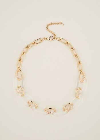 Phase Eight Resin Link Chain Jewellery Gold Australia | TW6305492